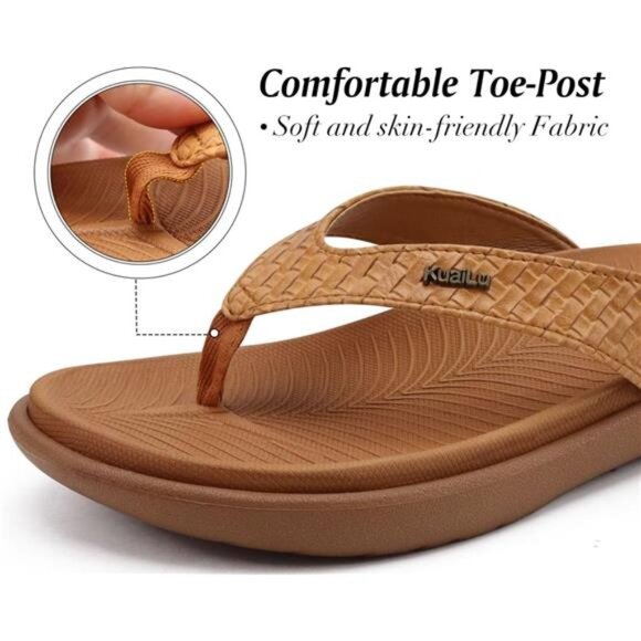 Womens Flip Flops Ladies Yoga Mat Comfortable Walking Thong Sandals - Picture 5 of 7